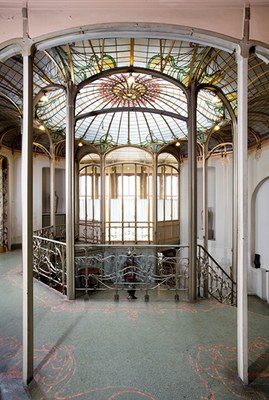 Hôtel Van Eetvelde. Jardin d’hiver central avec verrière. © KIK-IRPA_urban.brussels