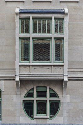 Détail des châssis après restauration (photo 09/2018) © urban.brussels Détail des châssis après restauration (photo 09/2018) © urban.brussels