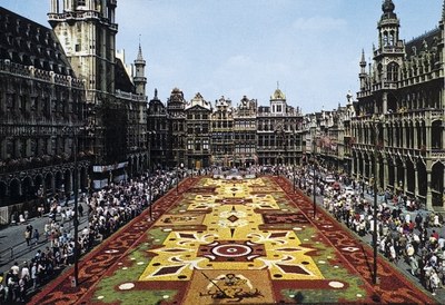 Tapis fleurs 1971 1er tapis de fleurs à Bruxelles, 1971